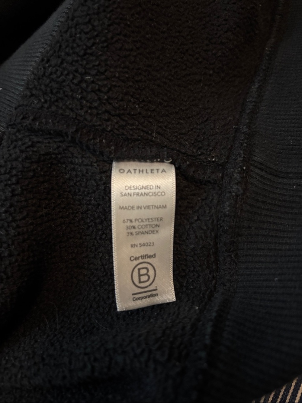 Athleta Black Half-Zip Pullover Medium - image 4